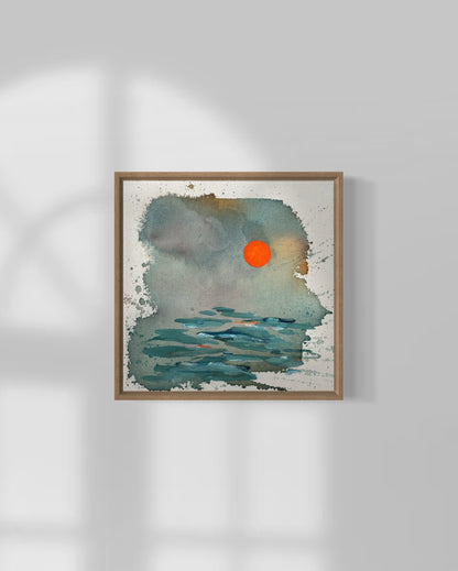 Mar de Colores – Monet’s Sunrise in Neon Orange